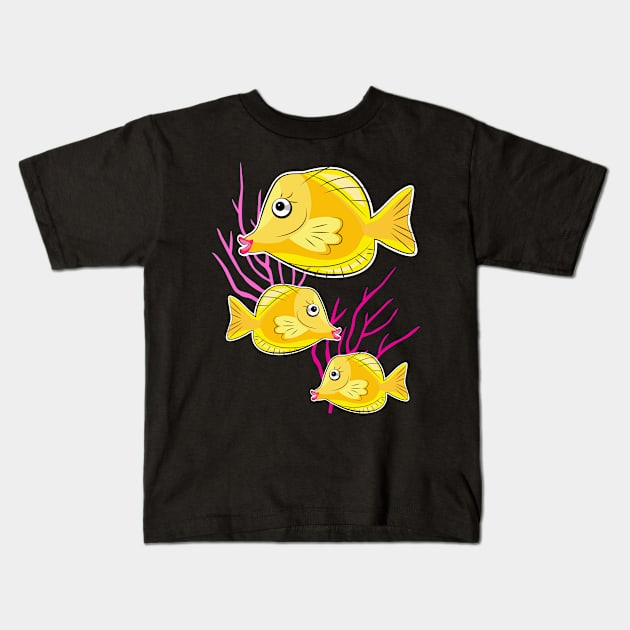 Tropical Fish Kids T-Shirt by AntiqueImages